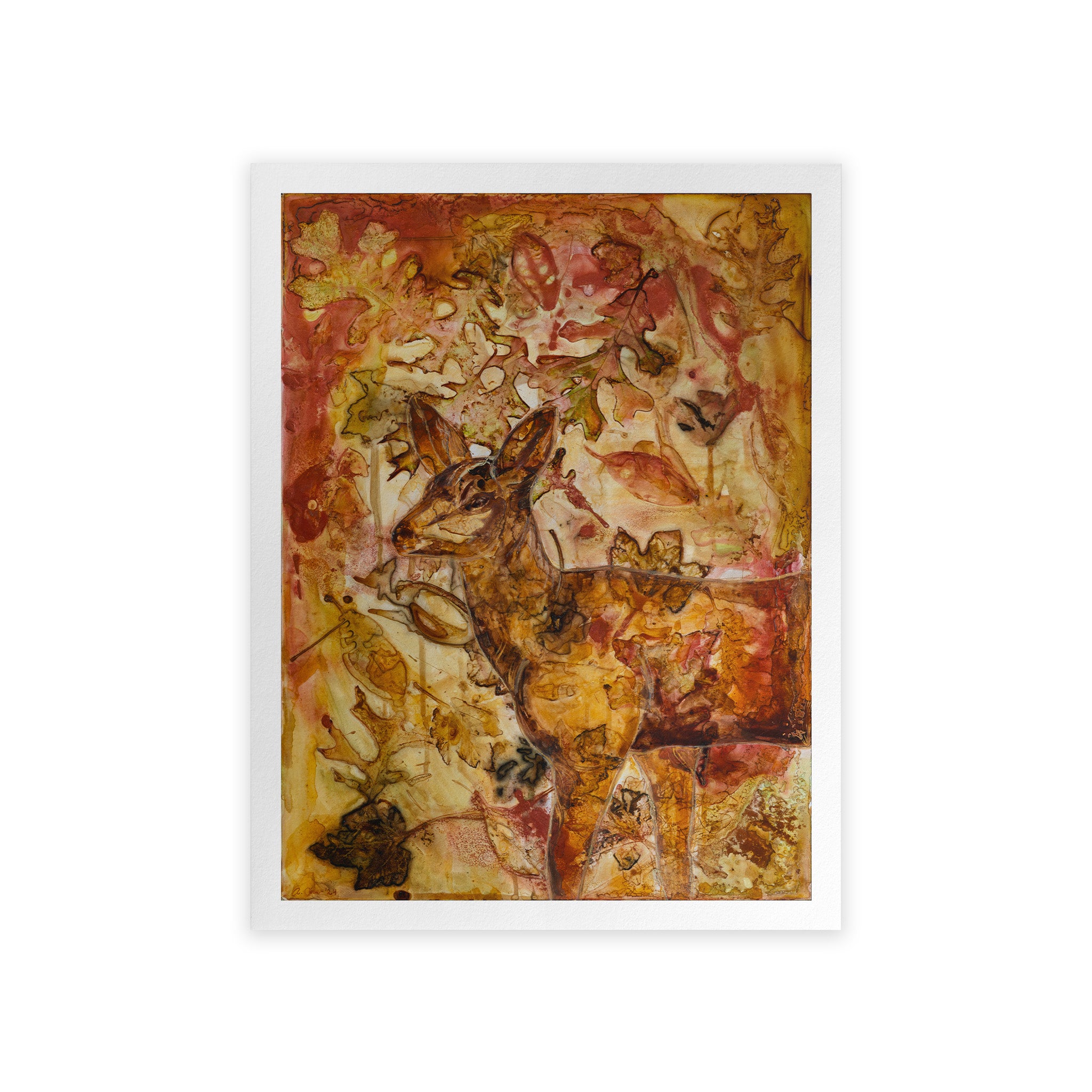 Doe Leaves of the Herd – Deer Fine Art Print – Alexandra Castle Art