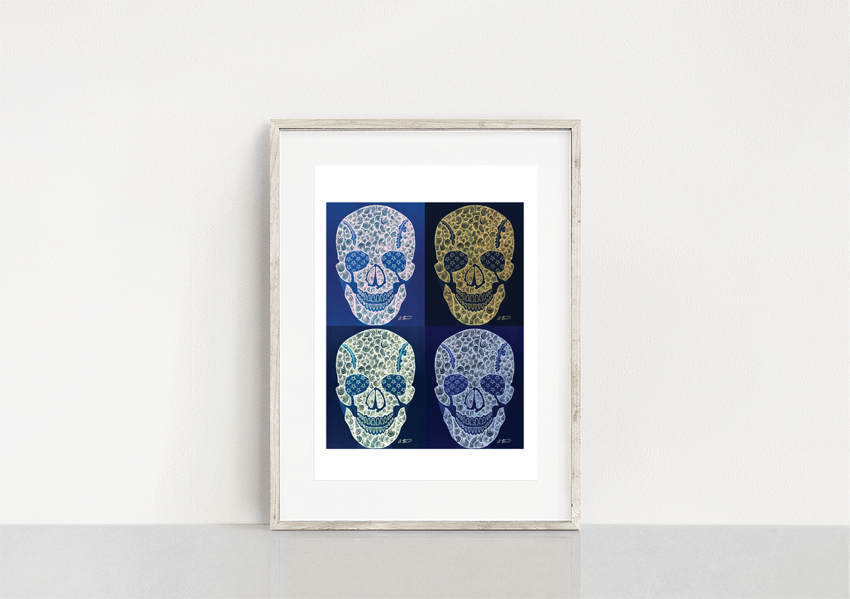 Starry Eyed Blue Skulls