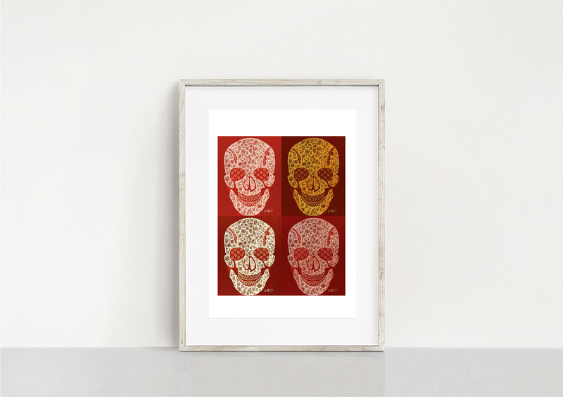 Starry Eyed Red Skulls