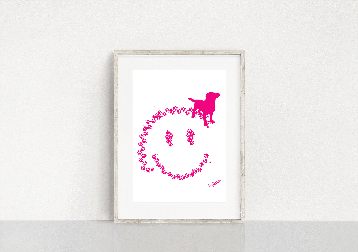 Smiling Paws Art Print