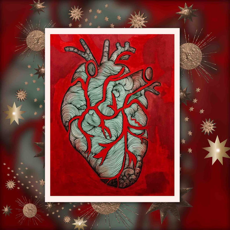 Red Heart Art Print - Limited Edition