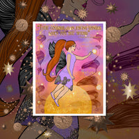 Sunset Fairy Art Print