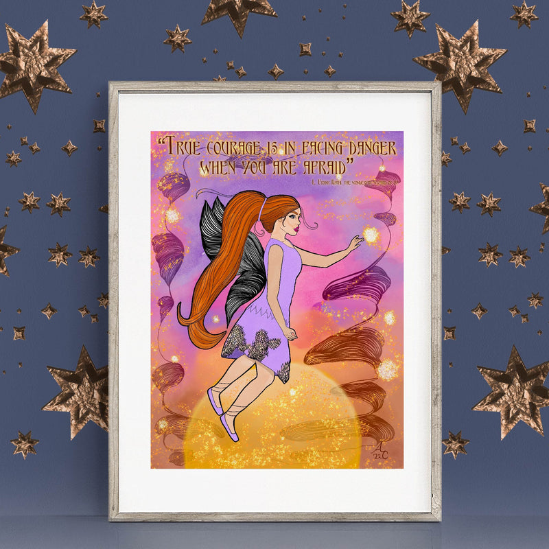 Sunset Fairy Art Print